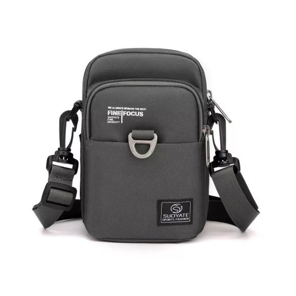 NEW / Men's bag / shoulder-belt-crossbody / GRAY - Picture 2 of 15